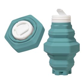 Silicone Folding Cup Foldable Collapsible Telescopic Water Bottle Outdoor Travel Children Cups Teacups Ware Jug Drink Water Copa (Color: green, Capacity: 401-500ml)