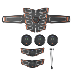 Abdominal Muscle Stimulator Trainer USB Waist Body Slimming Massager (Color: orange)